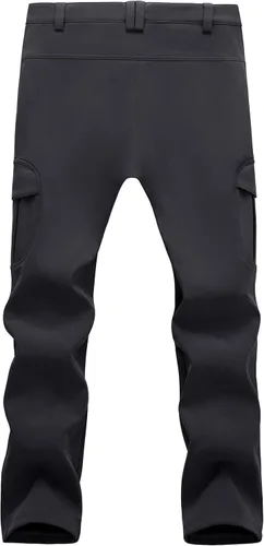 Miniatura 21 de MAGCOMSEN - Pantalones de invierno para hombre, impermeables, con forro polar pantalones tácticos softshell, para snowboard, esquí, con bolsillos
