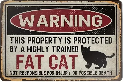 Miniatura 11 de Cartel de metal con diseño de hojalata de amante de gatos, "What Happens In The Catio Stays In The Catio", cartel divertido para casa de gatos