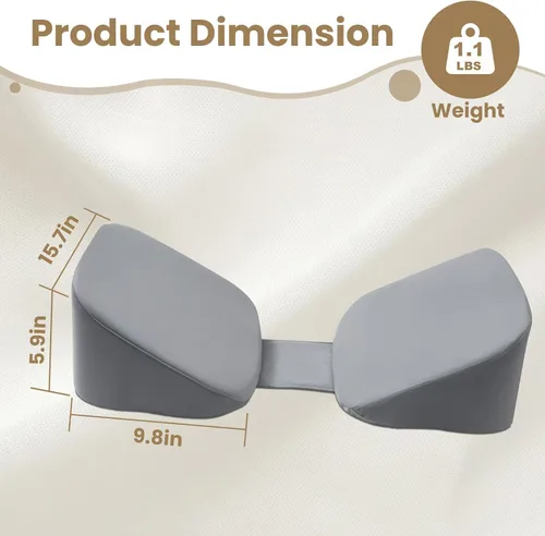 Miniatura 2 de Almohada de embarazo ajustable de 30° – Almohada de maternidad portátil de viaje con funda lavable, alivio de espalda, presión abdominal y cadera