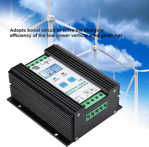 Miniatura 5 de CHRISK Controlador híbrido solar eólico de 9000 W PWM eólico controlador híbrido de energía solar controlador digital inteligente regulador de carga
