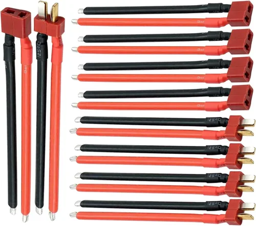 Miniatura 9 de 5 pares EC3 conector hembra y macho Deans con 14AWG 3.9 in alambre de silicona para RC Lipo batería Cable Drone