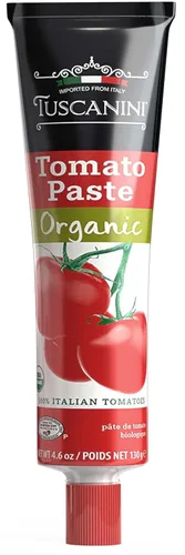 Miniatura 5 de Tuscanini Pasta de tomate orgánica premium en un tubo de 4.6 onzas (4.6 onzas, 2) Tomates 100% italianos, totalmente naturales, sin OMG