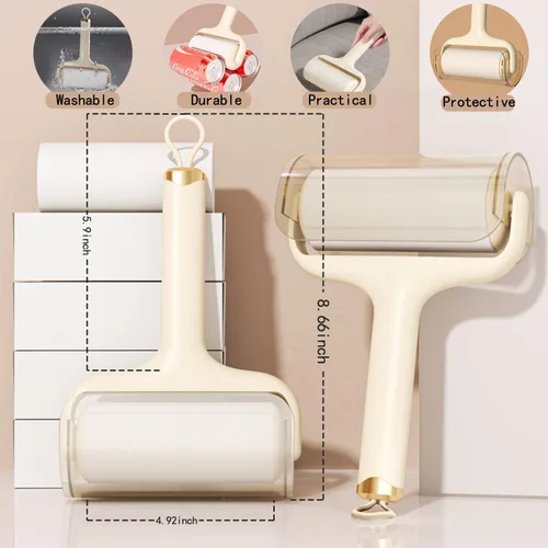 Miniatura 2 de Rodillo de pelusa lavable reutilizable, mini removedor de pelusa portátil, rodillos de pelo de mascotas para gatos, tamaño de viaje, limpiador
