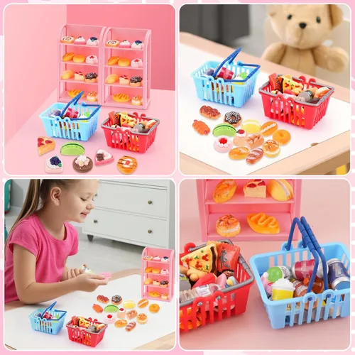 Miniatura 6 de 50 Piezas de Comida en Miniatura, Botellas de Bebidas, Latas de Refresco, Juguetes de Juego de Simulación, Accesorios de Fiesta para Mini Juego