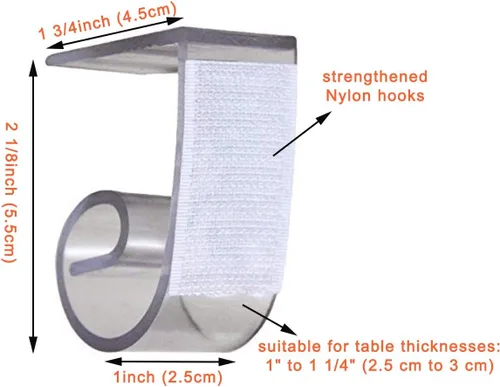 Miniatura 4 de NAVADEAL Clips de mantel para mesa de 1 a 1 1/4 pulgadas con gancho y bucle, paquete de 25 unidades, ideales para bodas, hogar, reuniones, fiestas