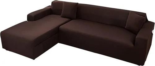Miniatura 8 de Fundas para sofá modular, 2 piezas, funda de sofá de alta elasticidad en forma de L para 5 y 6 plazas, funda de sofá de tela de elastano