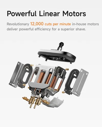 Miniatura 6 de Laifen T1 Pro - Afeitadora eléctrica de 1 cuchilla, alta velocidad, 12,000 cortes/minuto, recortadora de pelo largo con 3 protectores, para barba