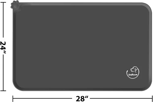 Miniatura 3 de Tapete de silicona impermeable para alimentación de perros y gatos, antideslizante, fácil de limpiar, mantel individual (28 x 24 pulgadas)