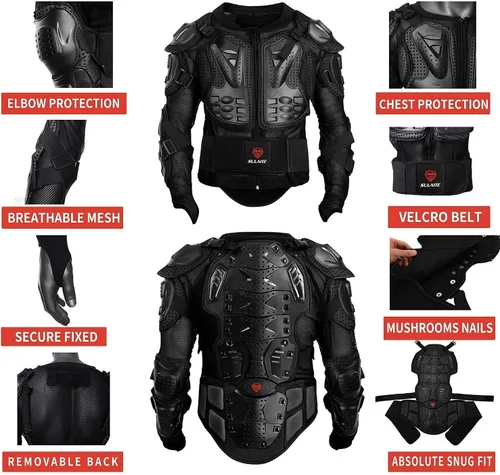 Miniatura 3 de Gute Chaquetas de armadura de motocicleta – MTB Racing Dirt Bike Equipo de protección para hombres, protector de pecho de columna vertebral