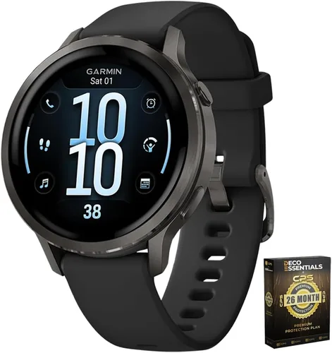 Miniatura 10 de Garmin 010-03013-03 Venu 4, reloj inteligente de 1.614 in, oro lunar con banda de hueso y correa de cuero arena clara con Deco Essentials exclusivo