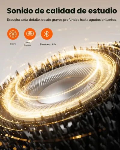 Miniatura 2 de Truefree Auriculares inalámbricos, HD-100 Bluetooth 6.0 Sport Earphones, Auriculares inalámbricos magnéticos, Audio espacial del controlador