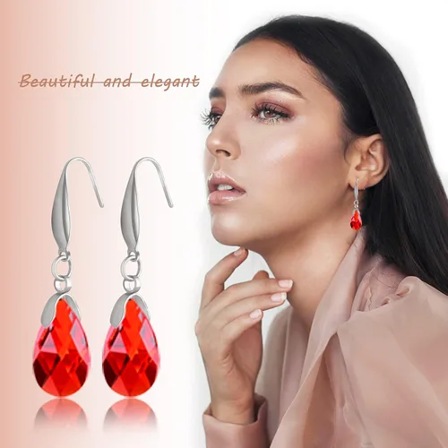 Miniatura 6 de Ganchos para aretes de acero inoxidable, 30 ganchos hipoalergénicos para aretes con hebilla de alambre para mujer, suministros de fabricación