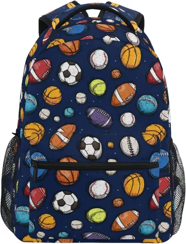Pfrewn Mochilas de béisbol para niños, mochila escolar con temática deportiva de fútbol para niños y estudiantes, Tema deportivo, Mochilas Daypack