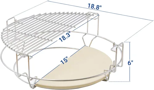 Miniatura 2 de Sistema de cocción Only Fire apto para Big Green Egg grande, Kamado Joe Classic, Large Grill Dome y otras parrillas Kamado