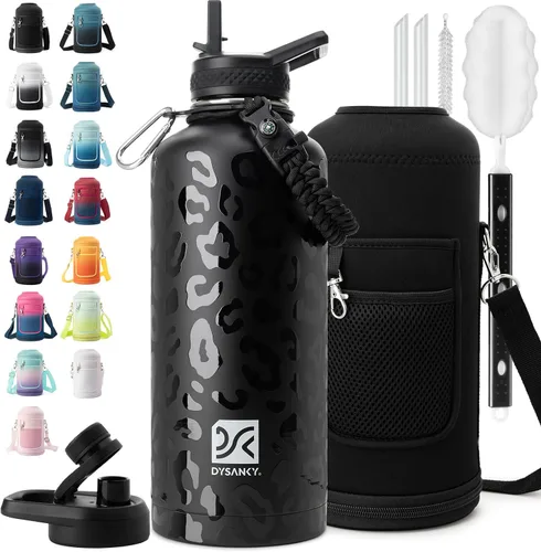 Miniatura 14 de DYSANKY Botella de agua aislada de 32 onzas, metal al vacío de acero inoxidable grueso, jarra de agua deportiva portátil para gimnasio y senderismo