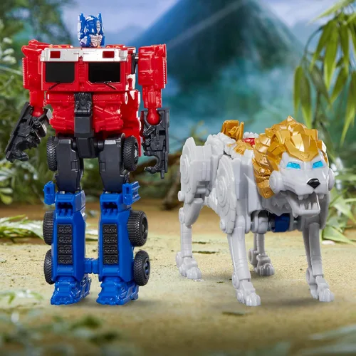 Miniatura 4 de Transformers: Rise of The Beasts Movie, Beast Alliance, Beast Combiners, paquete de 2 juguetes Optimus Prime y Lionblade Toys, a partir de 6 años, 5