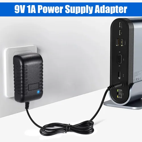 Miniatura 6 de TOBWOLF 2 adaptadores de fuente de alimentación de 9 V 1 A, 9 W CA 100 V-240 V a CC 9 V 1 A, transformador de conmutación universal, adaptador