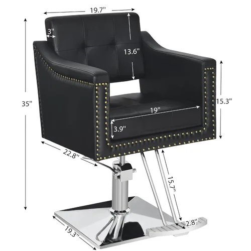 Miniatura 2 de BarberPub Silla de salón para estilista, silla de peluquería hidráulica, equipo de spa de belleza 8813 (ajuste de altura del asiento de 6 pulgadas)