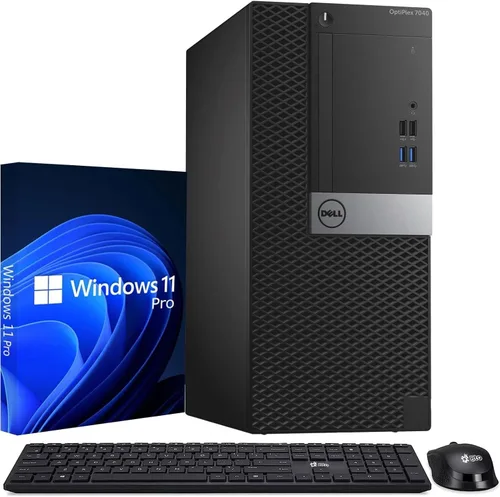 Dell Computadora de escritorio Optiplex 7040 Mini Tower - Intel Core i7-6700 6ª generación de 3.4 GHz, 32 GB DDR4 de RAM, 512 GB SSD, gráficos Intel