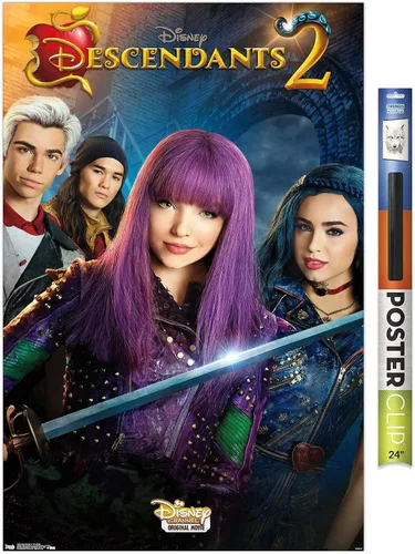 Miniatura 17 de Trends International Disney Descendants 2 - Póster de pared de una hoja, 14.725 x 22.375 pulgadas, versión enmarcada de madera de granero
