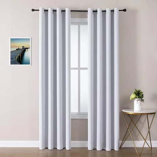 Miniatura 27 de ChrisDowa - Cortinas de cenefa pequeñas para cocina, cortinas cortas con ojales y aislamiento térmico para oscurecer la sala y habitación