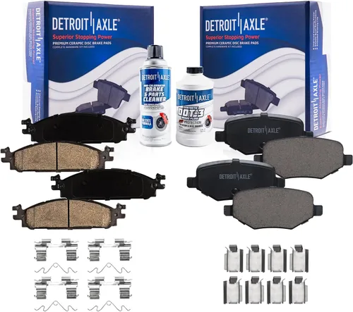 Miniatura 139 de Detroit Axle - Pastillas de freno traseras para Mercedes-Benz C230 C240 C280 C320 C350 CLK320 CLK350 CLK430 E300 E320 E420 E430 SLK350, pastillas