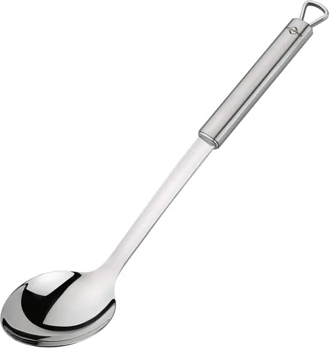 Küchenprofi Cuchara para servir, 13 pulgadas, color plateado, utensilio de cocina de acero inoxidable para servir y cocinar sopas, guisos y