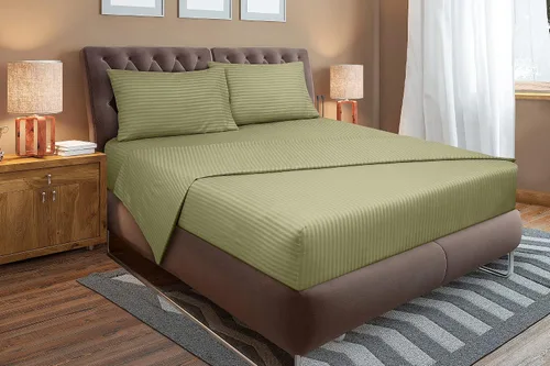 Miniatura 77 de ROYALE LINENS Juego de sábanas Cal King de 4 piezas, ropa de cama de microfibra suave cepillada de 1800 hilos, 1 sábana bajera, 1 sábana encimera, 2