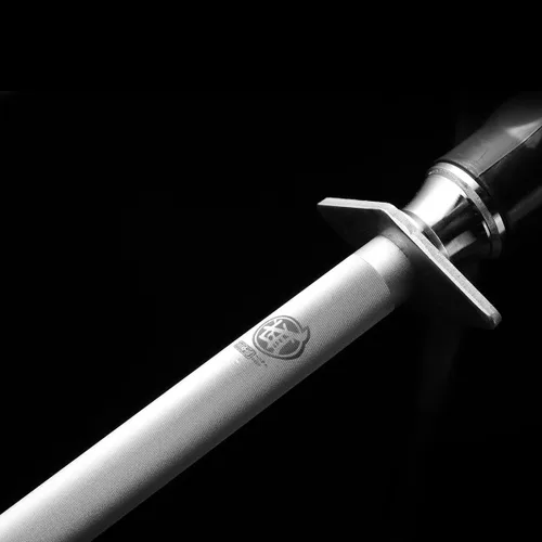 Miniatura 8 de MITSUMOTO SAKARI Acero japonés de afilado de 12 pulgadas, barra de afilar cuchillos de diamante plano, afilador profesional de alto carbono