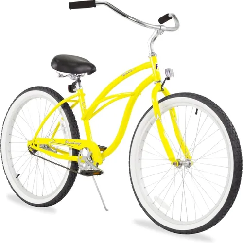 Miniatura 29 de Sixthreezero Urban Lady Beach Cruiser - Bicicleta híbrida de 3 velocidades para mujer Verde militar con llantas rosadas con asiento negro/puños