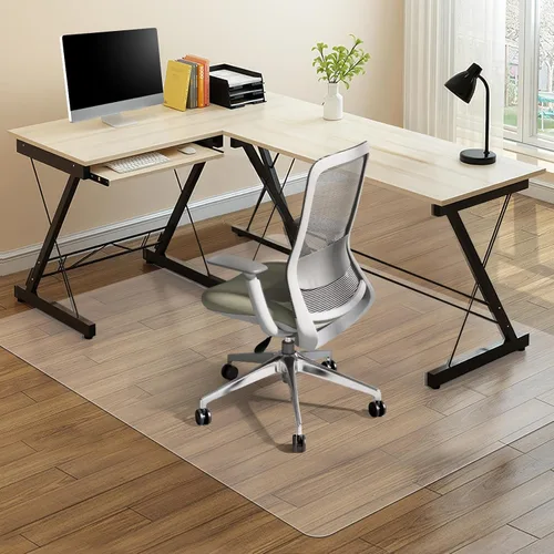 Miniatura 18 de Vicwe Tapete grande para silla de oficina para suelos alfombrados, 60 x 48 pulgadas, alfombrillas rectangulares para sillas de escritorio