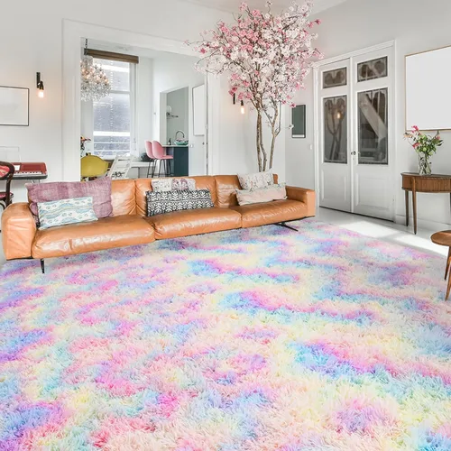 Miniatura 63 de Alfombra de área Softlife para sala de estar, alfombra lanuda mullida y esponjosa de 6 x 9 pies en color azul para dormitorio de niñas y niños, Azul