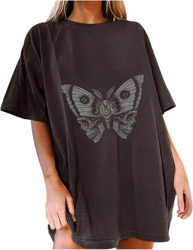 Womens Vintage Oversized T Shirts Short Sleeve Loose Fit Graphic Tees Summer Casual Trendy Aesthetic Top Teen Girls