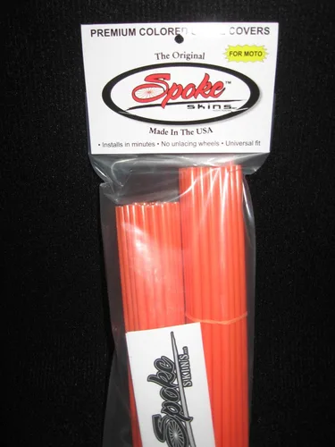 Spoke Skins - Funda para moto de motocross, color naranja, se adapta a mini moto de 14 pulgadas. Llanta de 16 pulgadas, 17 pulgadas