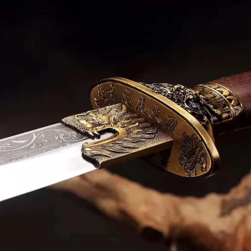 Miniatura 5 de OYZ Espada Katana, Espada Samurai Japonesa, Katana de acero de alto carbono 1095, hecho a mano, espada china de acero plegado