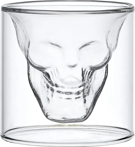 Miniatura 5 de Vaso de chupito de vidrio en forma de calavera Fred & Friends., DOOMED calavera de cristal, N/A, DOOMED