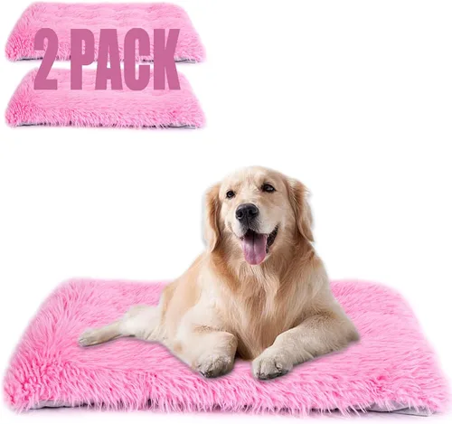 Miniatura 14 de Cama lavable a máquina, almohadilla de felpa de lujo para perros y gatos, tapete inferior antideslizante para perrera, camas peludas para razas