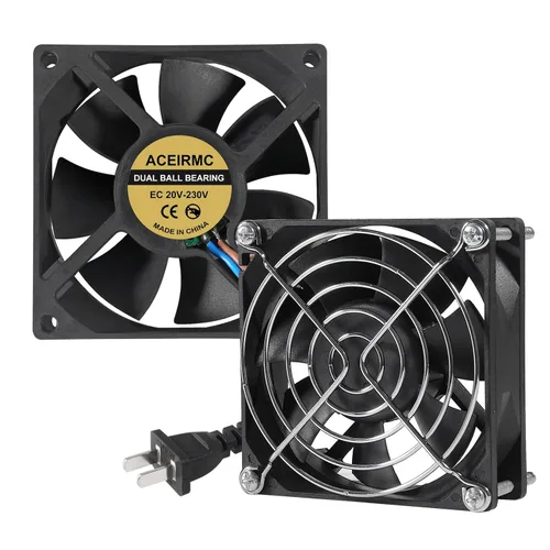 Miniatura 8 de Ventilador de enfriamiento de ventilador de 4.724 x 0.984 in, 110 V, 220 V, alimentado por CA, rodamientos de doble bola, ventilador controlador