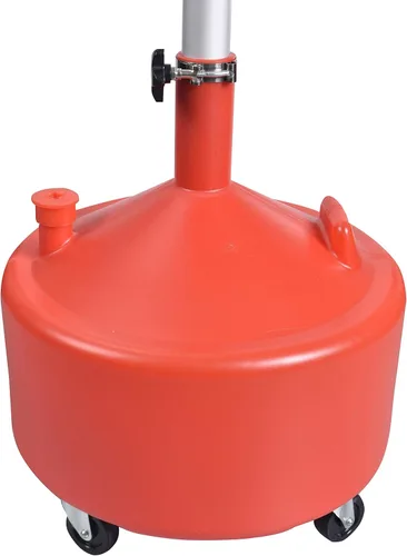 Miniatura 4 de A A IN AA045 Drenaje de aceite residual portátil de 8 galones, tanque de drenaje de fluidos industriales con ruedas y altura de embudo ajustable.