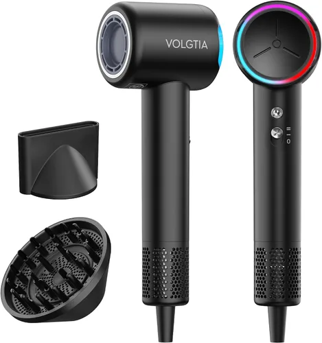 VOLGITA - Secador de pelo con difusor para cabello rizado, secador de pelo, 110000 RPM, secador de pelo iónico profesional de alta velocidad para
