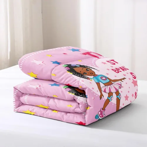Miniatura 8 de Juego de edredón negro de bailarina tamaño individual para niñas y niños, juego de edredón mágico para adolescentes y niños, juegos de ropa de cama