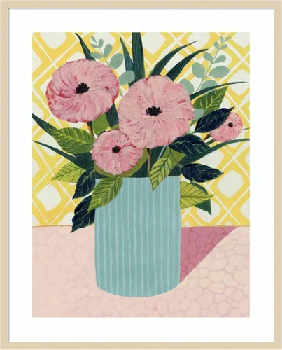 Miniatura 6 de Amanti Art Framed Wall Art Print 44x36 Retro Bouquet I by Grace Popp, Flowers Wall Art, Modern Contemporary Decor, X-Large Poster Painting Artwork