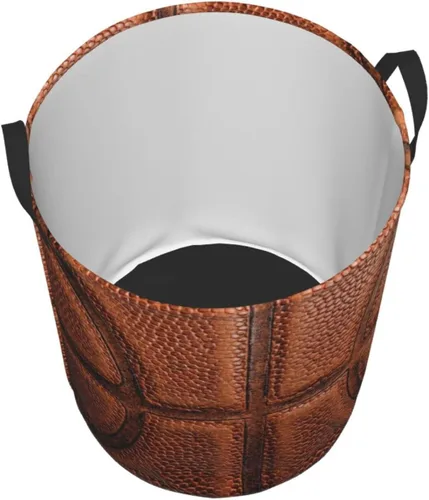 Miniatura 2 de Cesta redonda de baloncesto para ropa sucia, cesta de almacenamiento con textura de bola, juguetes, organizador de ropa, para el hogar, baño