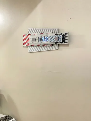 Miniatura 3 de Rocket Reloj de pared digital 3D "Colección de diseño especial de reloj de pared 2023
