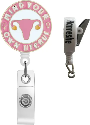 Miniatura 18 de Hanreshe Lindo carrete de insignia de enfermera retráctil con clip de corazón para enfermera, estudiante, médico, tarjetas de identificación