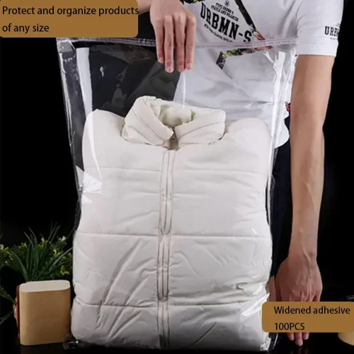 Miniatura 7 de Keoferlo Bolsas de celofán autoadhesivas de 14 x 20 pulgadas, bolsas de plástico transparente de polietileno transparente para envolver ropa