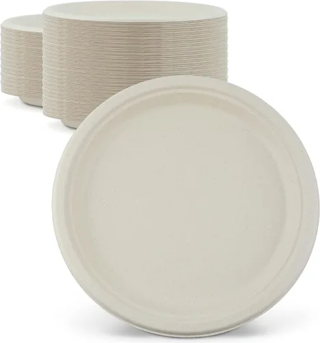 Miniatura 10 de Green Earth, Platos compostables de 12 pulgadas, 125 unidades, fibras de bambú naturales, vajilla diaria – Biodegradable, desechable, forma ovalada