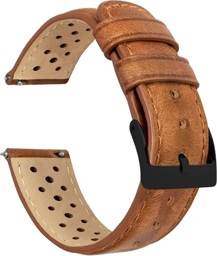 Miniatura 28 de Barton Racing & Rally Horween - Correas de cuero con barras de resorte de liberación rápida integradas, longitud estándar para muñecas de 5 a 8