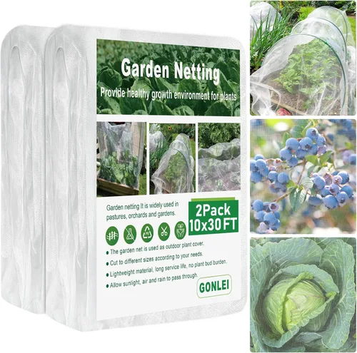 Miniatura 15 de GonLei Red de jardín de 10 x 100 pies ultra fina para protección del jardín, red de jardín para camas elevadas, mosquitera para arbustos de Red