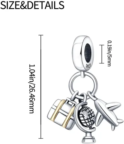 Miniatura 74 de KUNSIR Los abalorios se adaptan a pulseras Pandora para mujer, plata de ley 925, cuentas colgantes de joyería para niñas, dijes de feliz cumpleaños